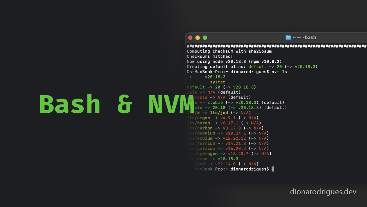 NVM Basics & Bash Aliases: Simplify Your Development Workflow | Diona ...